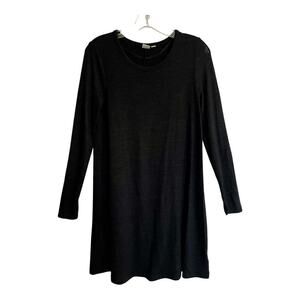 GAP Dress Women Size Small Black Swing Long Sleeve Basic Staple A Line Preppy
